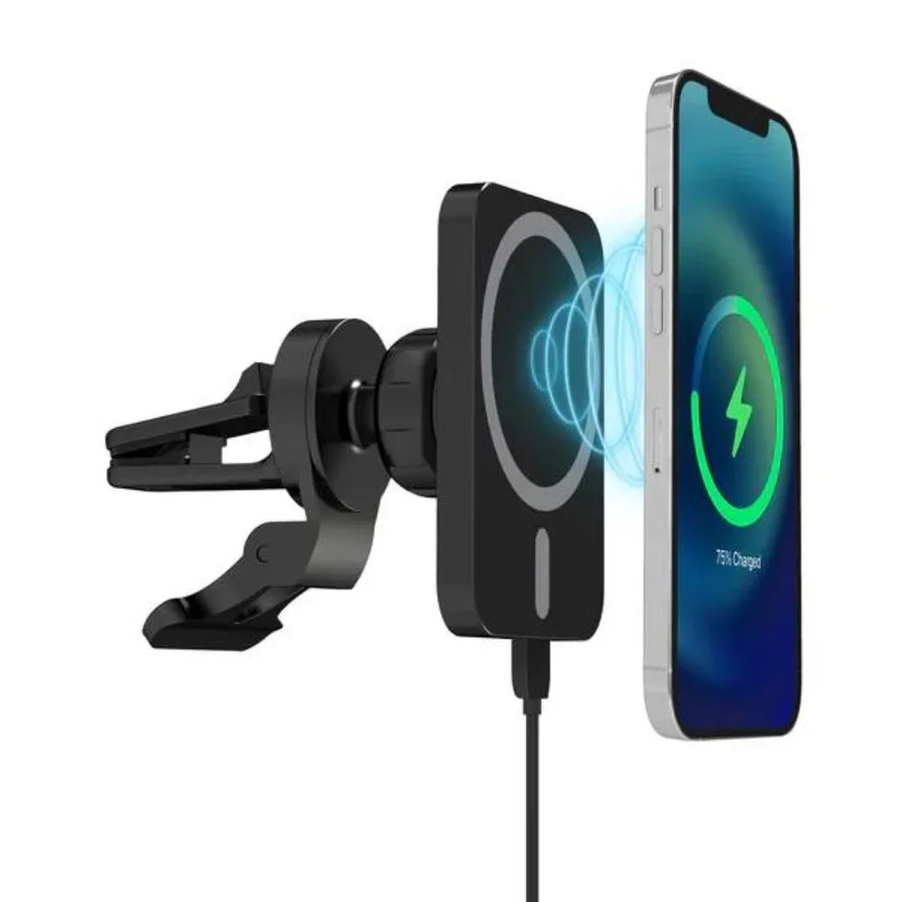 NIB Magnetic MagSafe® Compatible Car Mount 15W Charging – Black